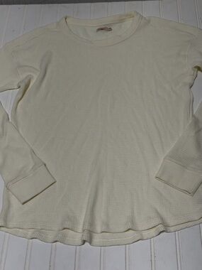 Faherty Cream Waffle Thermal Tee